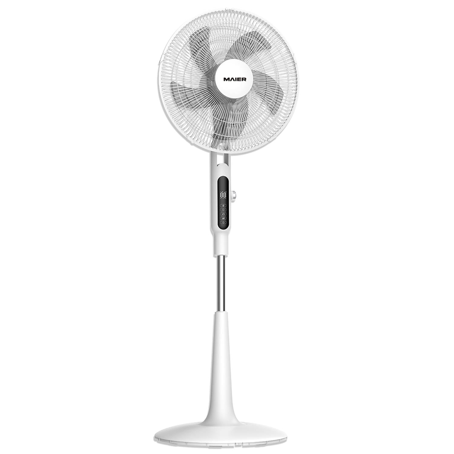 Maier - Ventilador Pedestal 16 Turbo Silencioso Y Control Remoto Sx1 Blanco