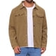 thumbnail image 1 of Chaqueta de Camionero de Pana con Botones y Bolsillos de Manga Larga de Color Sólido para Hombre INSPIRE CHIC M Marrón, 1 of 5
