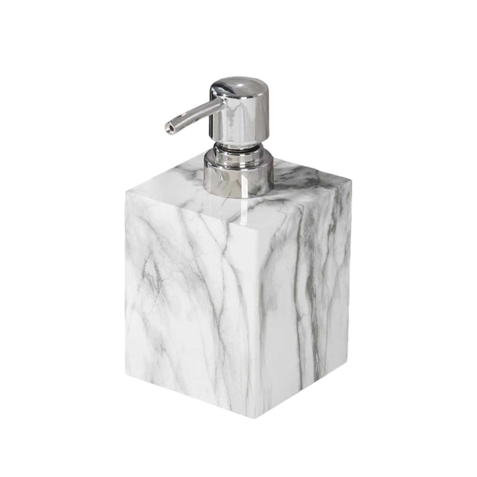 Magideal - Dispensador De Jabón, Bomba De Espuma, Botella De Loción, Champú, Ducha, Dispensador De Jabón De Manos Reutilizable Rústico, Dispensador De Jabón Líqu Plata Blanca