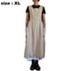 thumbnail image 2 of Vestido informal holgado de lino y algodón para mujer, con tirantes largos, estilo pichi, con bolsillos, 2 of 5