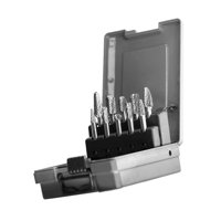 Magideal - Las Rebabas De Carburo De Doble Corte De 10 Piezas Establecieron Un Vástago De 1/4 De Pulgada Para El Lanzamiento, Desacelerando Resistente Con Acceso