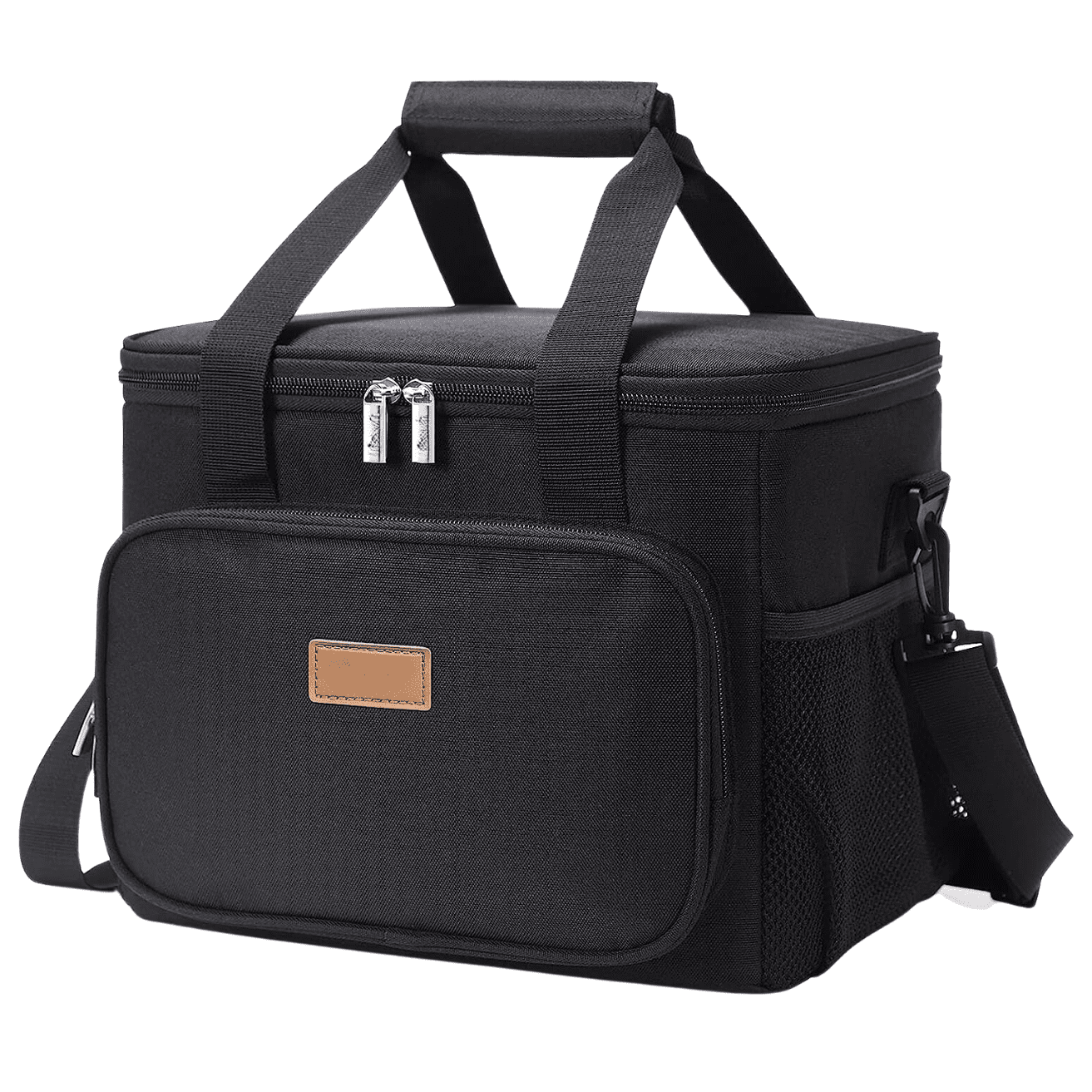 Bolso Lonchera Termico Escolares Trabajo Tela Oxford Negra