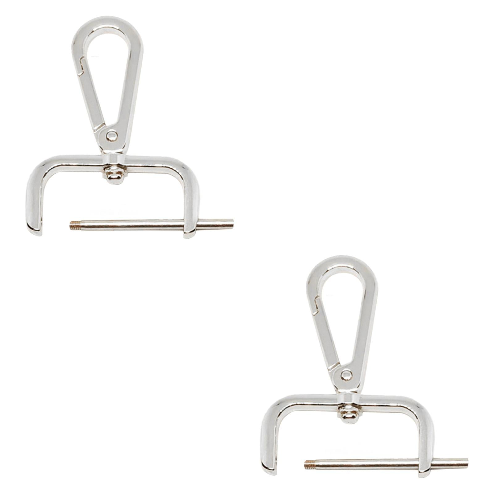 Bothyi - 2 Piezas De Cierre Giratorio Con Gancho A Presión Para Hacer Bolsos, Hebilla De Mochila De Aleación De Zinc Desmontable, Color Plateado Y Blanco