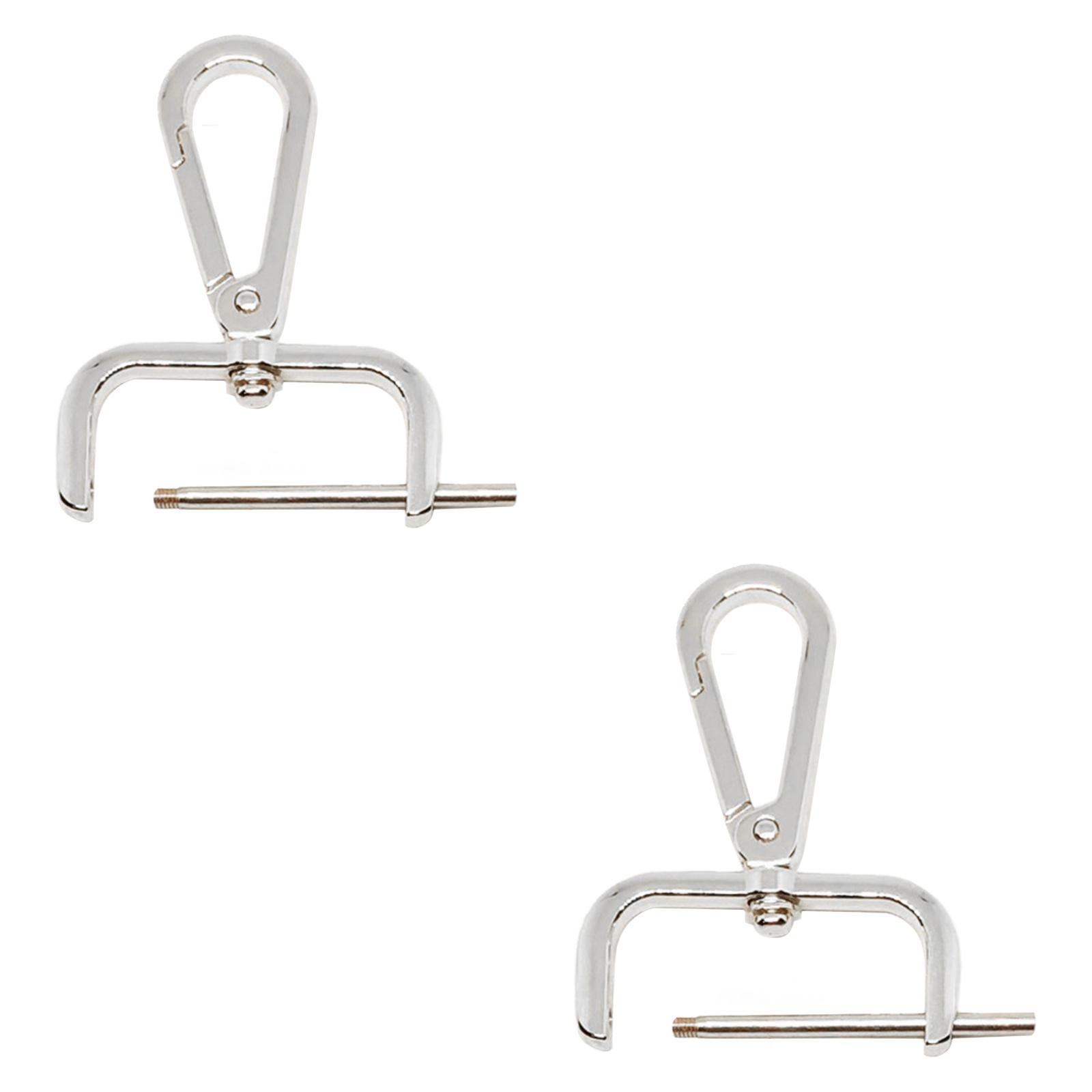 Bothyi - 2 Piezas De Cierre Giratorio Con Gancho A Presión Para Hacer Bolsos, Hebilla De Mochila De Aleación De Zinc Desmontable, Color Plateado Y Blanco