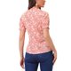 thumbnail image 3 of GRACIA Y GRANDEZA Blusa Floral Casual de Mujer con Volantes y Lazo en el Cuello, Manga Corta, Rosa XS, 3 of 5