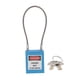 thumbnail image 1 of Cerradura de aislamiento de bloqueo de candado de seguridad de cable de acero inoxidable, 7 colores azul, 1 of 5