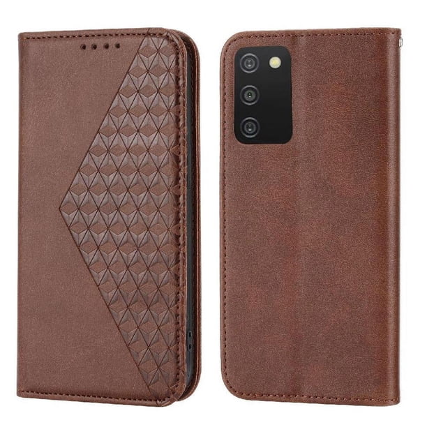 Funda Flip FOXDOCK para OPPO A57 2022 , Estilo Billetera con Diseño Rombo, Correa de Mano y Soporte, Uso Diario