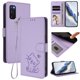 thumbnail image 2 of Funda de Gato tipo Libro para Samsung Galaxy S20 FE, Lila Claro, 2 of 6