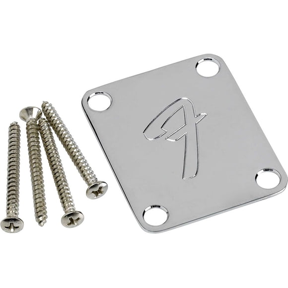 Placa de cuello Fender F Chrome