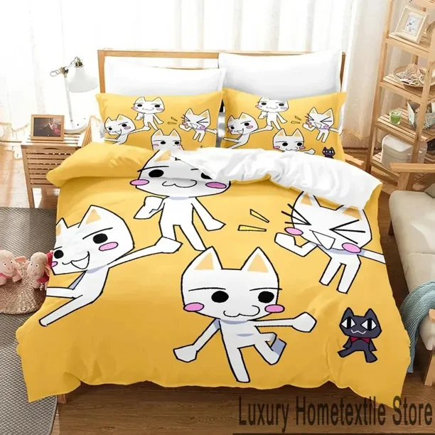 Toro Inoue Doko Demo Issyo Bedding Set Boys Girls Size Duvet Cover Pillowcase Bed boys Adult Bed Sheets