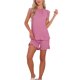 thumbnail image 2 of INSPIRE CHIC Conjunto de pijama de mujer con mangas con volantes, suave y transpirable, conjunto de pantalones cortos de viscosa para estar en casa con cintura elástica XL Rojo Rosado, 2 of 6