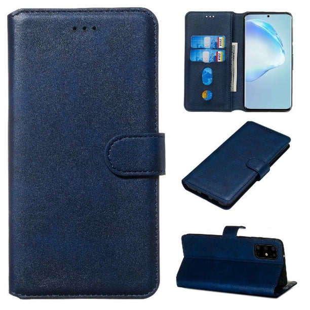 Funda Billetera para Samsung Galaxy S20 Plus con Porta Tarjetas y Soporte Ajustable Azul