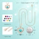 thumbnail image 3 of Collar HESHPAWS Love Pendant con Zirconia y Piedra de Nacimiento, 3 of 5