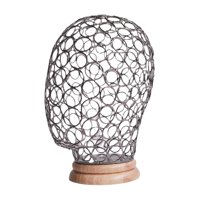 Ioensy - Soporte Para Pelucas, Soporte Para Pelucas, Cabeza De Maniquí Hueca De Metal Para Tocado, Sombreros, Peluca, Negro