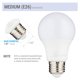 thumbnail image 4 of Bombilla LED KOR 9 W A19 4000 K (luz blanca fría) 750 lúmenes, paquete de 6, 4 of 7