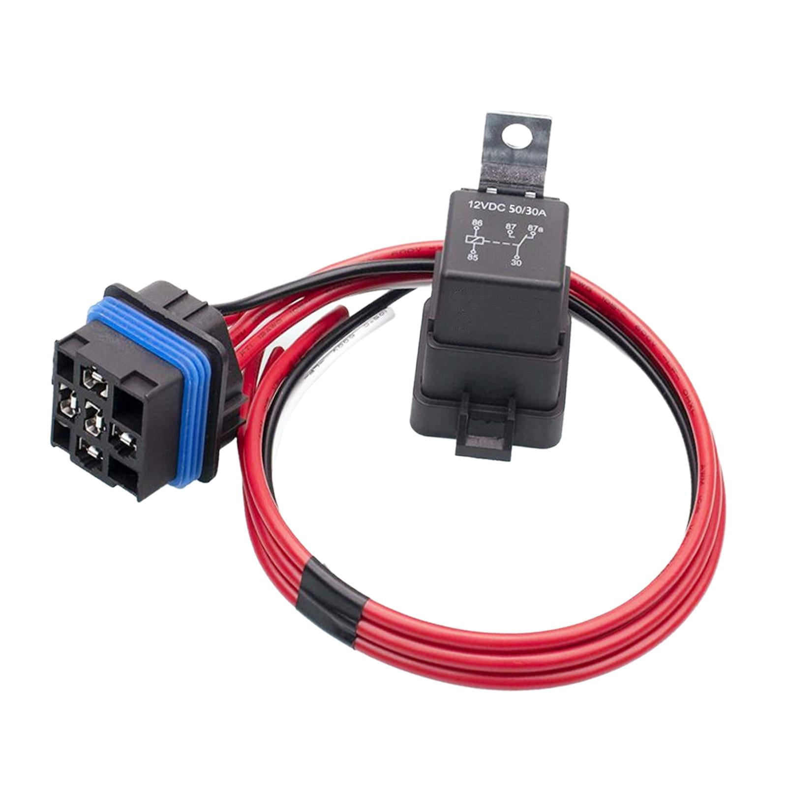 Ioensy - Enchufe De Relé A Prueba De Agua, 5 Pines, Universal, 12v, Apto Para Ventilador De Barco, Motocicleta, Furgoneta, 50a, 30a, 12v, 5p