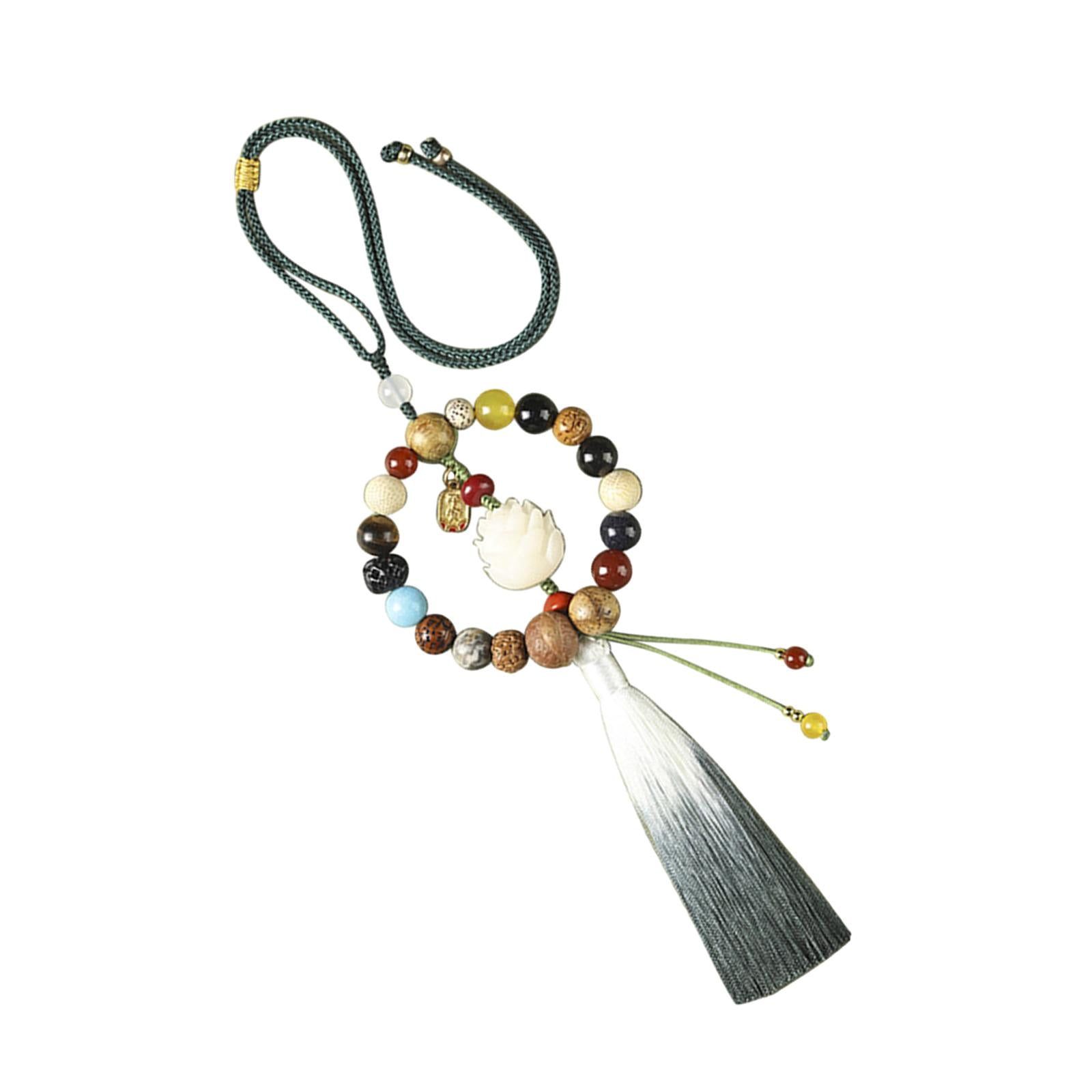 Bothyi - Encanto Del Espejo Retrovisor Decoración Del Coche Chino Colgante Espejo Del Coche Colgante Encanto Loto