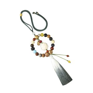 Bothyi - Encanto Del Espejo Retrovisor Decoración Del Coche Chino Colgante Espejo Del Coche Colgante Encanto Loto