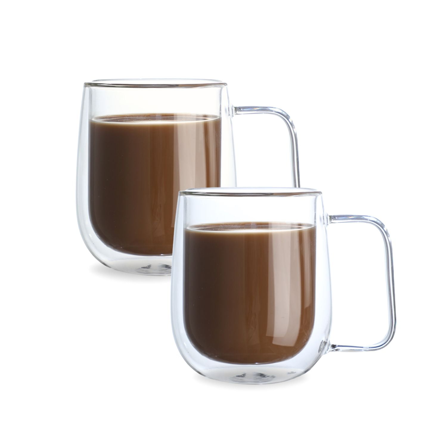 Santu Home & Deco - Set 2 Tazas Doble Pared Vidrio 350 Ml