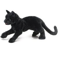 Títere De Mano Folkmanis Gato Negro De Peluche 51 Cm