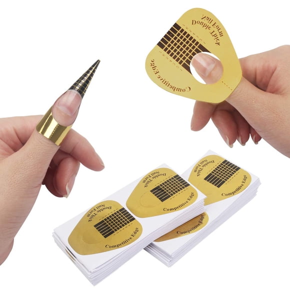 Guías Adhesivas Para Extensión De Uñas Doradas En Forma De Herradura 200 Piezas