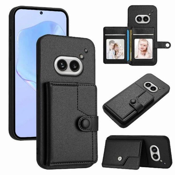 FOXDOCK Funda para Nothing Phone 2a con Bloqueo RFID - Diseño Elegante con Cierre de Botón