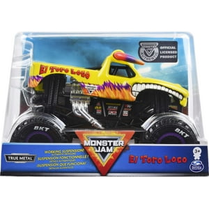 Monster Truck Monster Jam El Toro Loco A Escala 1:24 Fundido A Presión