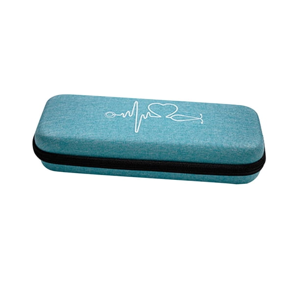 Estuche Rígido para Estetoscopio, Fundas Protectoras de Transporte, Organizador de Equipos, Accesorios de Viaje para Enfermeras, Bolsa para Estetoscop , azul