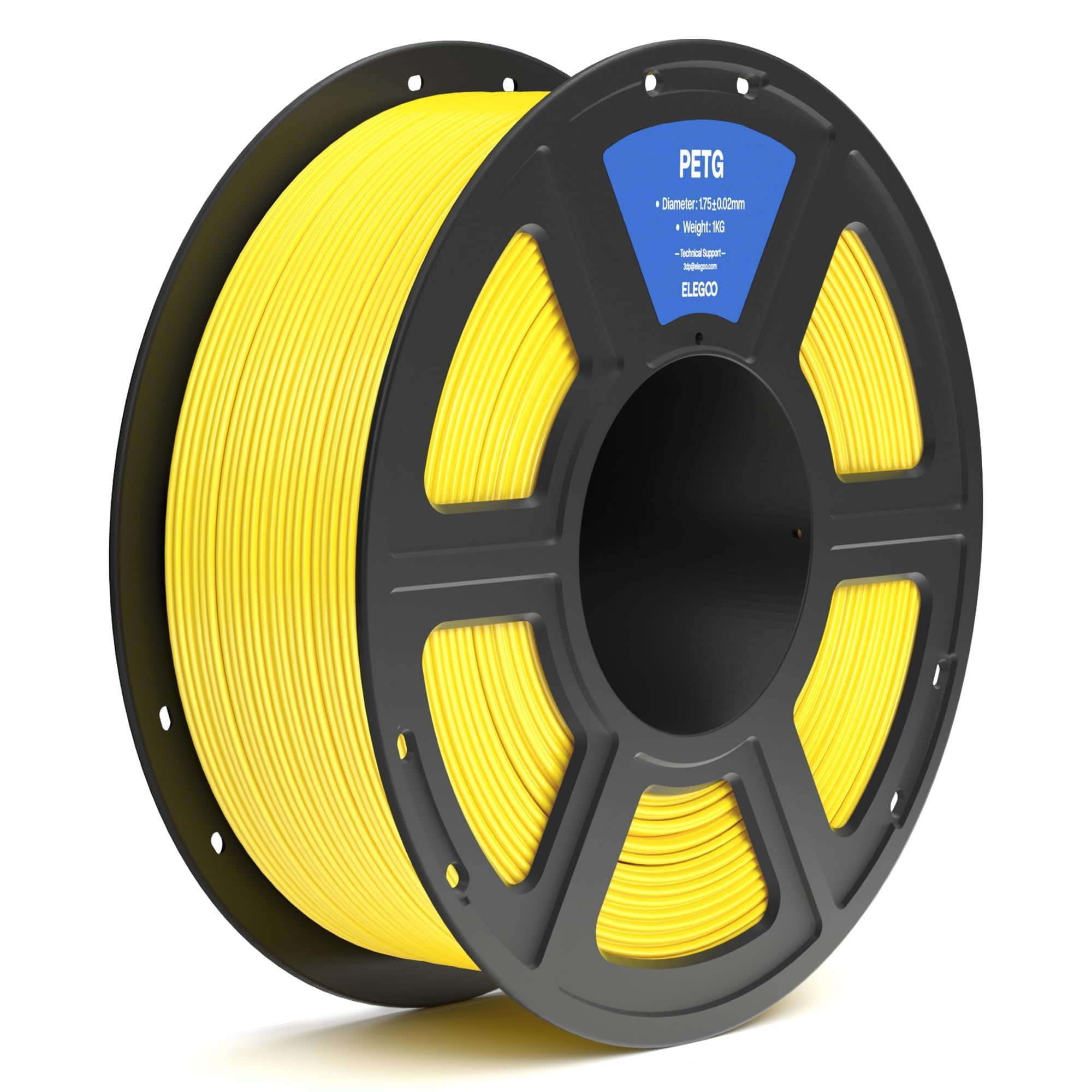 Filamento Para Impresora 3d Elegoo Petg De 1,75 Mm, Color Amarillo, 1 Kg