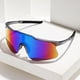 thumbnail image 2 of POLASUP GAFAS LENTES DE SOL Gafas de sol deportivas con lentes iridiscentes azul y rojo, montura transparente y negra. Diseño aerodinámico, protección UV 400. Perfectas para ciclismo, 2 of 9
