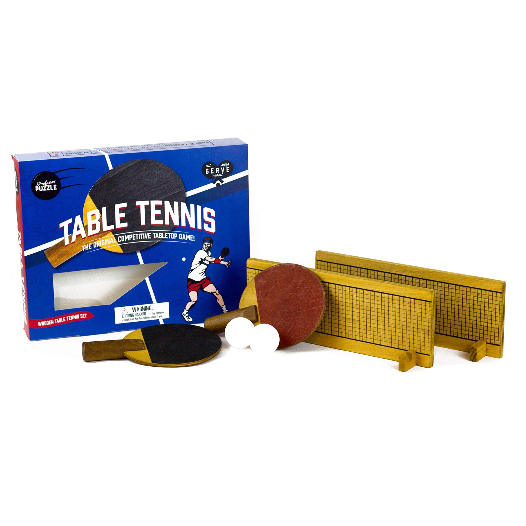 Juego De Tenis De Mesa De Madera Professor Puzzle Con Red De 66 Cm