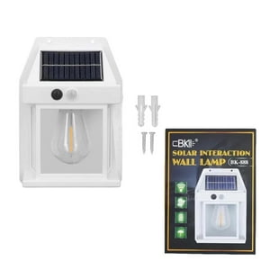 N-Ofertas - Lampara De Pared Solar Foco Con Sensor De Movimiento Cálida Blanca