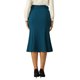 thumbnail image 3 of INSPIRE CHIC Falda Elegante de Mujer con Cola de Sirena, Cintura Alta con Cinturón, Falda Midi de Trabajo, Talla S, Azul Lago, 3 of 5