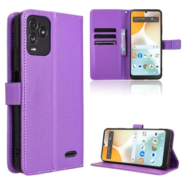 Funda Billetera para con Ranuras y Soporte Morado