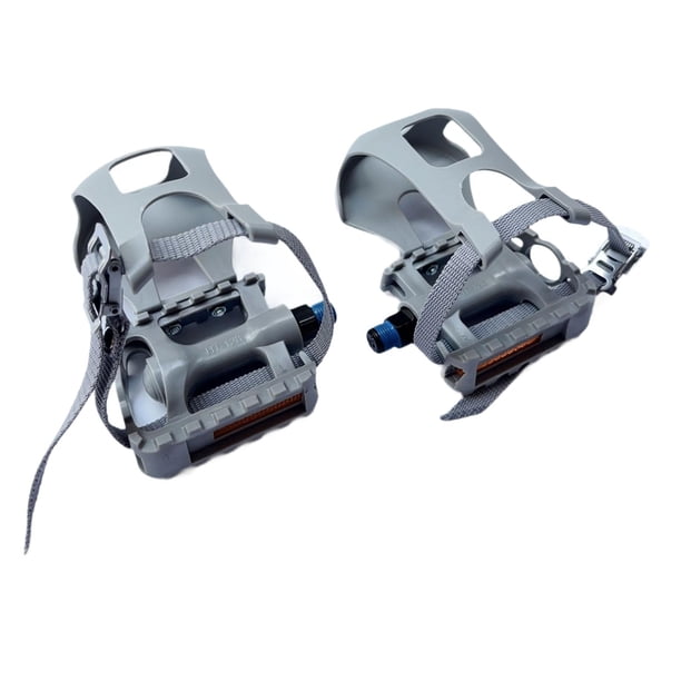 Pedales de bicicleta estática de 2 piezas con rosca de 9/16 pulgadas, multifuncionales, antideslizantes y versátiles, para ciclismo en interiores.
