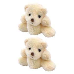 Bothyi - 1,97 Pulgadas Mini Oso Conjunto/Juguete De Peluche De Conejo 1:12 Decoración De Casa De Muñecas Juguetes Oso