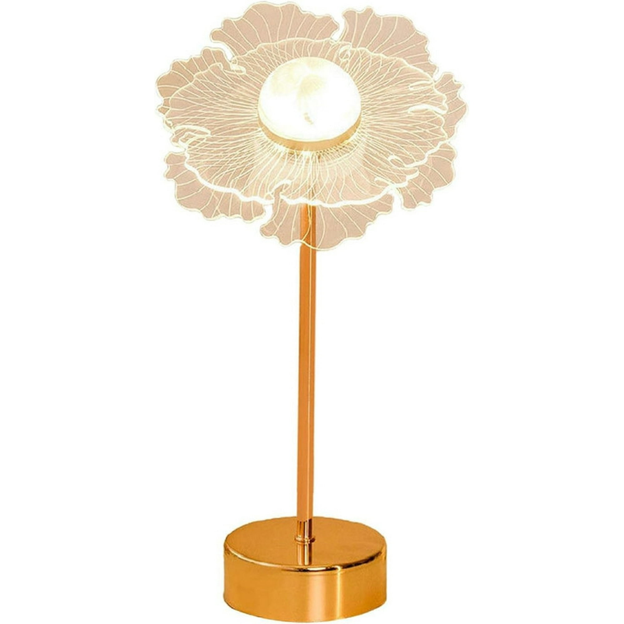 Genérico - Lampara Mesa Noche Acrilica Decorativa Flores Dormitorio Lau