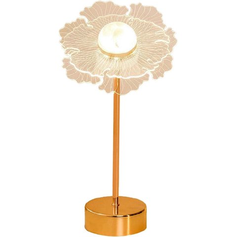 Genérico - Lampara Mesa Noche Acrilica Decorativa Flores Dormitorio Lau