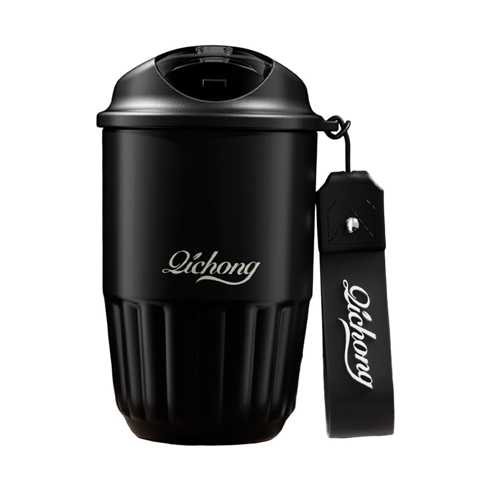 Magideal - Taza De Café Aislada, Botella Portátil, Botella De Agua A Prueba De Fugas, Vaso De Café Frío Y Caliente, Taza De Viaje De Café De Cerámica Para Uso En Negro