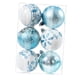 thumbnail image 2 of 6 Piezas De Adornos De Bolas De Navidad De 6 Cm, Adornos Colgantes Para árbol De Navidad Para Porche, Color Azul Y Blanco, 2 of 3