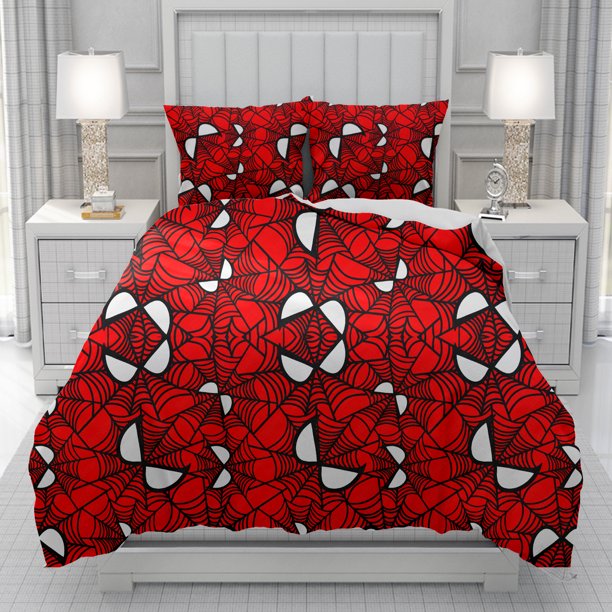 x910 Bed SheetsSpiderman Duvet Cover men women/Children KID Printing Pokémon cartoon Bedding Set Comforter Bed Soft Comfortable 3-Piece Bedding Set (1 Duvet Cover + 2 Pillow Shams) nj910