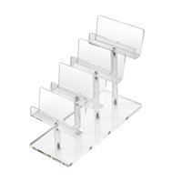 Magideal - Estante Acrílico Expositor Organizador Soporte Riser Multiuso Transparente Funcional Para Exhibición De Gafas Monederos Cosméticos Libros Y Decoración Adecuado Para El 4 Niveles Transparente
