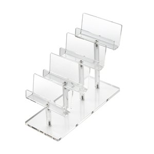 Magideal - Estante Acrílico Expositor Organizador Soporte Riser Multiuso Transparente Funcional Para Exhibición De Gafas Monederos Cosméticos Libros Y Decoración Adecuado Para El 4 Niveles Transparente