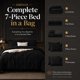 thumbnail image 3 of Juego de Edredón CozyLux King Negro 7 piezas con pliegues pintuck, 3 of 9