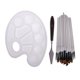 thumbnail image 5 of Juego De Cepillos De Pelo De Nailon Con Punta Redonda De 12 Piezas Con Raspador De Mezcla De Paleta, 5 of 5
