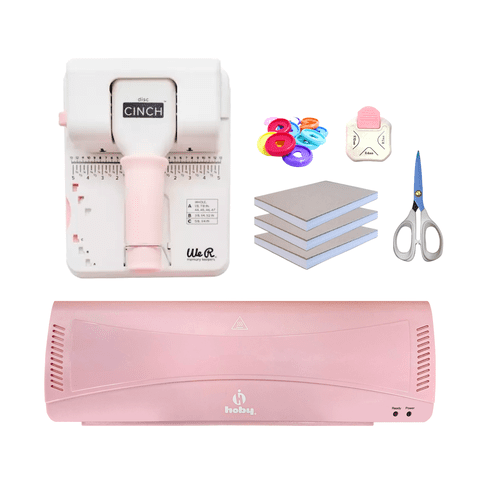 We R Memory Keepers - Kit Disc Cinch + Plastificadora Rosa + Insumos