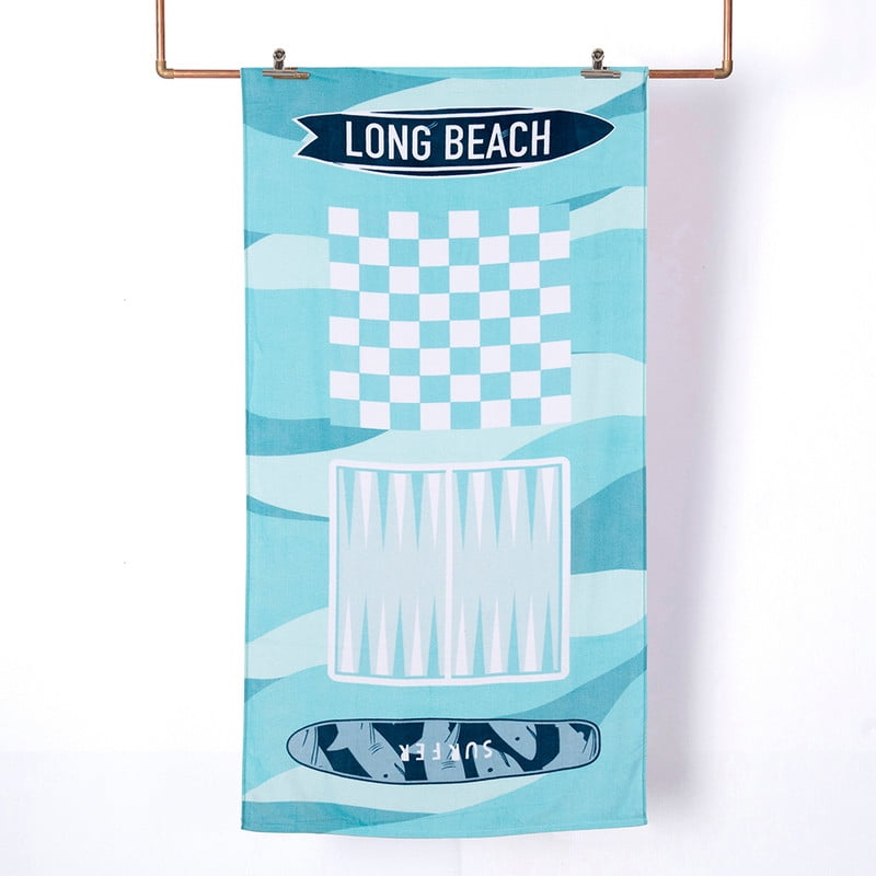 Mashini - Toalla De Playa Juego 70x150 Dama Celeste