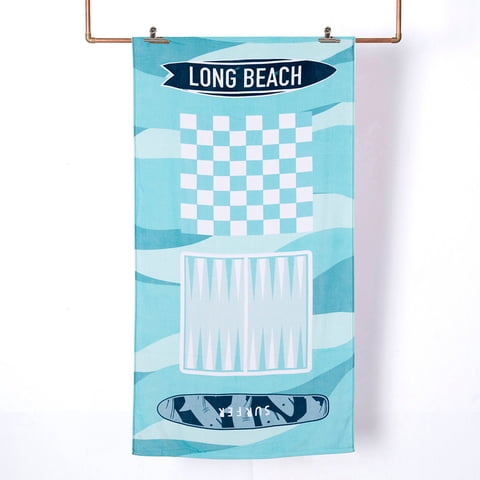 Mashini - Toalla De Playa Juego 70X150 Dama Celeste