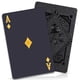 thumbnail image 1 of Juego de cartas Etyishe, póker negro de plástico impermeable (paquete de 4), 1 of 7