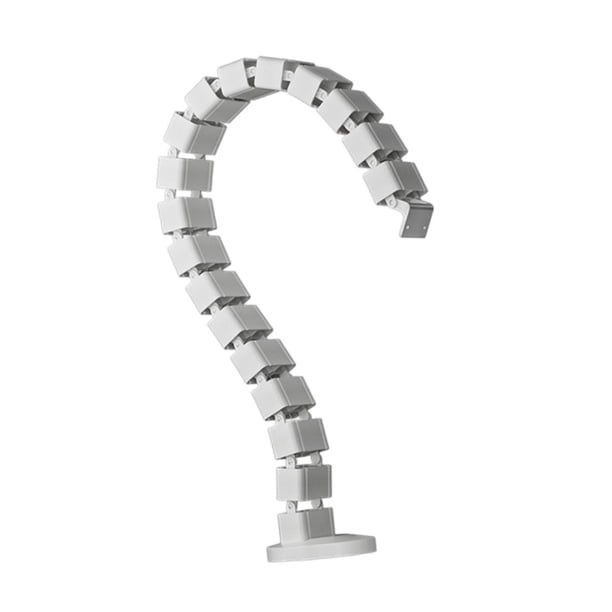 Kit de gestión de cables Vertebrae, tubo flexible para cables debajo del escritorio, ahorra espacio, canal para de escritorio, para sala de reuniones, Blanco